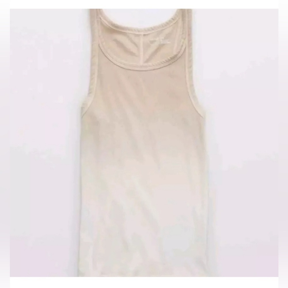 Aerie ombre ribbed tank top S NWT tan cream neutral - Picture 4 of 6
